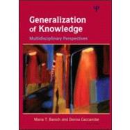 Generalization of Knowledge: Multidisciplinary Perspectives by Banich; Marie T., 9781848728981