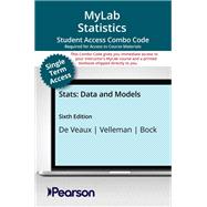 MyLab Stat with Pearson eText (up to 18-weeks) + Print Combo Access Code for Stats by De Veaux, Richard D.; Velleman, Paul F.; Bock, David E., 9780135428986