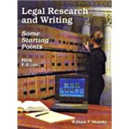 Legal Research and Writing by Statsky, William P., 9780314129017