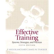 Effective Training by Blanchard, P. Nick; Thacker, James, 9780132729048