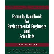 Formula Handbook for Environmental Engineers and Scientists by Bitton, Gabriel, 9780471139058