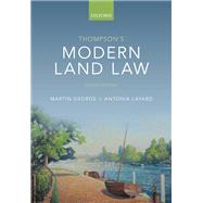 Thompson's Modern Land Law by George, Martin; Layard, Antonia, 9780198869061