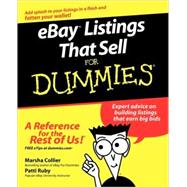 eBay Listings That Sell For Dummies by Collier, Marsha; Ruby, Patti Louise, 9780471789123