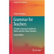 Grammar for Teachers by Decapua, Andrea, 9783319339146
