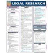 Legal Research Laminate Reference Chart by BarCharts Inc, 9781572229211