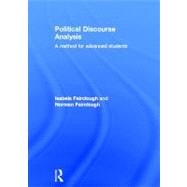 Political Discourse Analysis: A Method for Advanced Students by Ietcu-Fairclough; Isabela, 9780415499224