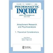 Attachment Research and Psychoanalysis: Psychoanalytic Inquiry, 19.4 by Diamond; Diana, 9780881639230