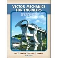 Vector Mechanics for Engineers: Statics, 9th Edition by Beer, Ferdinand;   Johnston, Jr., E. Russell;   Eisenberg, Elliot;   Mazurek, David, 9780073529233