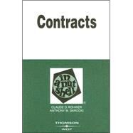 Contracts in a Nutshell by Rohwer, Claude D., 9780314169242