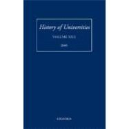 History of Universities Volume XX/2 by Feingold, Mordechai, 9780199289288