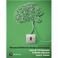 Research Methods, Design, and...,Christensen, Larry B.,9780135719305