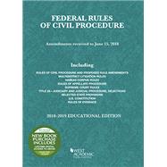 Federal Rules of Civil Procedure, Educational Edition, 2018-2019 by West Academic Publishing, 9781640209343