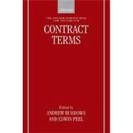Contract Terms by Burrows, Andrews; Peel, Edwin, 9780199229376