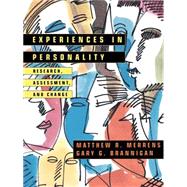 Experiences in Personality Research, Assessment, and Change by Merrens, Matthew R.; Brannigan, Gary G., 9780471139379