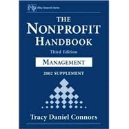 The Nonprofit Handbook, 2002 Supplement Management by Connors, Tracy D., 9780471419389