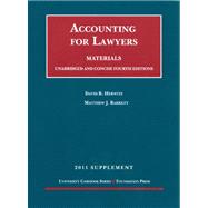 Herwitz and Barrett's Accounting for Lawyers, 4th and 4th Concise, 2011 Supplement by Herwitz, David R.; Barrett, Matthew J., 9781599419398