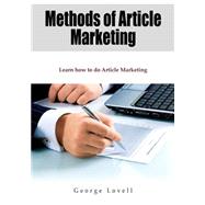 Methods of Article Marketing by Lovell, George, 9781505589399