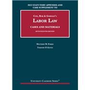 Labor Law, Cases and Materials, 17th, 2022 Statutory Appendix and Case Supplement(University Casebook Series) by Finkin, Matthew W.; Glynn, Timothy P., 9781636599434