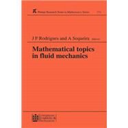 Mathematical Topics in Fluid Mechanics by Rodrigues; Jose Francisco, 9780582209541