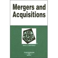 Mergers And Acquisitions in a Nutshell by Oesterle, Dale A., 9780314159564