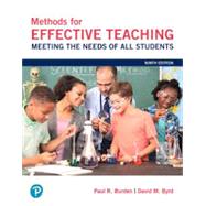 Methods for Effective Teaching: Meeting the Needs of All Students [Rental Edition] by Burden, Paul R., 9780138159566