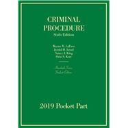 Criminal Procedure, Hornbook Series, Student Edition, 2019 Pocket Part by LaFave, Wayne R.; Israel, Jerold H.; King, Nancy J.; Kerr, Orin S., 9781642429619