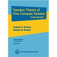 Function Theory of One Complex Variable by Greene, Robert Everist; Krantz, Steven G., 9780821839621