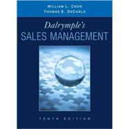 Dalrymple's Sales Management: Concepts and Cases, 10th Edition by Cron, William L.; DeCarlo, Thomas E., 9780470169650
