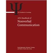 Apa Handbook of Nonverbal Communication by Matsumoto, David; Hwang, Hyisung; Frank, Mark G., 9781433819698