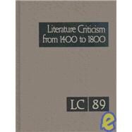 Literature Criticism from 1400 to 1800 by Lablanc, Michael L., 9780787669706