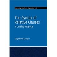 The Syntax of Relative Clauses by Cinque, Guglielmo, 9781108479707