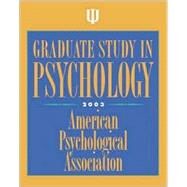 Graduate Study in Psychology, 2003 by American Psychological Association, 9781557989727
