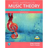 Basic Materials in Music Theory A Programed Course, Books a la Carte by Steinke, Greg A; Harder, Paul O., 9780134419787