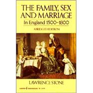 Family, Sex and Marriage in England 1500-1800 by Stone, Lawrence, 9780061319792