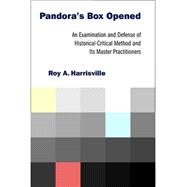 Pandora's Box Opened by Harrisville, Roy A., 9780802869807