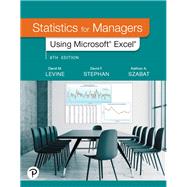 Statistics for Managers Using Microsoft Excel [Rental Edition] by Levine, David M., 9780135969854