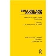 Culture and Cognition by Berry, J. W.; Dasen, P. R., 9780367109882