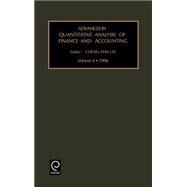 Advances in Quantitative Analysis of Finance and Accounting by Lee, Cheng F., 9781559389884