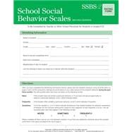 School Social Behavior Scales Rating Form by Paul H Brookes Publishing Co, 9781557669902