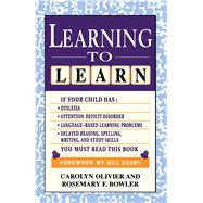 Learning to Learn by Bowler, Rosemary; Cosby, Bill; Olivier, Carolyn, 9780684809908