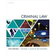 Criminal Law by Allen, Michael; Edwards, Ian, 9780198869931