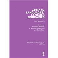 African Languages/Langues Africaines 1979 by Mateene, Kahombo; Nwachukwu, P. Akujuobi, 9781138099944