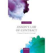 Anson's Law of Contract by Beatson FBA, Jack; Burrows FBA, QC (Hon), Andrew; Cartwright, John, 9780198829973