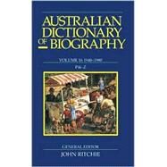 Australian Dictionary of Biography V16 19401980, PikZ by Ritchie, John; Diane, Langmore, 9780522849974